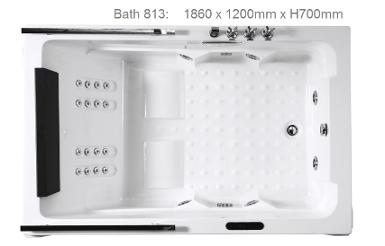 BATH 1813 –   1860 × 1200 mm × H 700mm.
